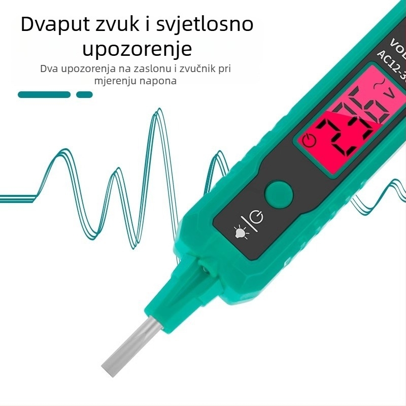 NT-320-C Električarska tester-olovka za elektrikare — višenamjenski mjerni uređaj za kontinuitet i curenje struje, inteligentno induktivno otkrivanje, digitalni zaslon