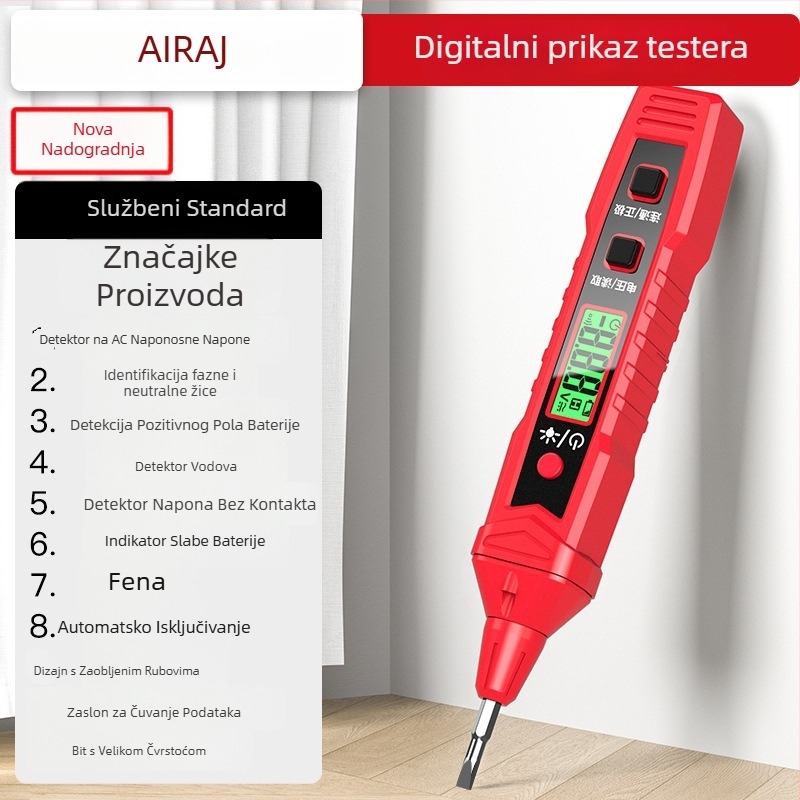 Arrizo višenamjenski električni tester-pen za otkrivanje krugova i identifikaciju nule i faze, profesionalna upotreba