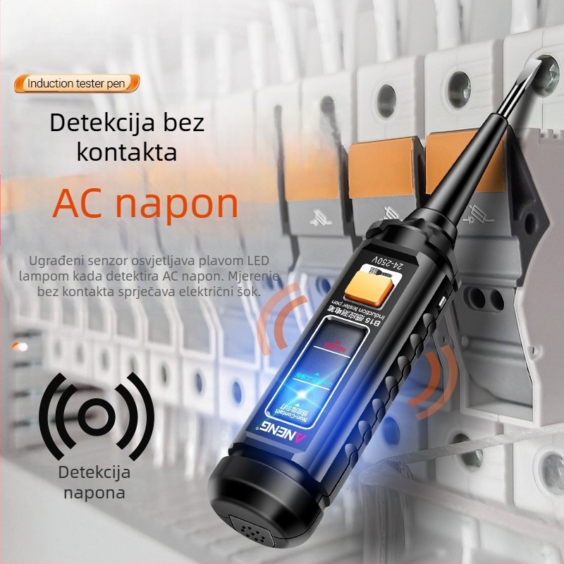 Aneng električni tester-pen - visokosjajni senzor, identifikacija živog/neutralnog vodiča, test kontinuitete