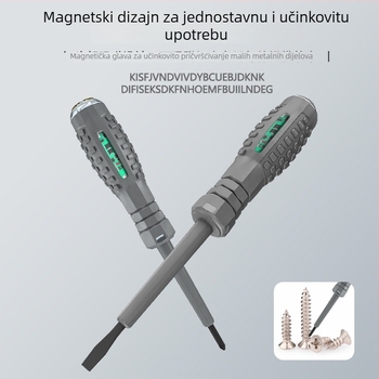 Yachi električni testni alat – Višenamjenski alat za elektrikare s plosnim i križnim bitovima, detekcija linije