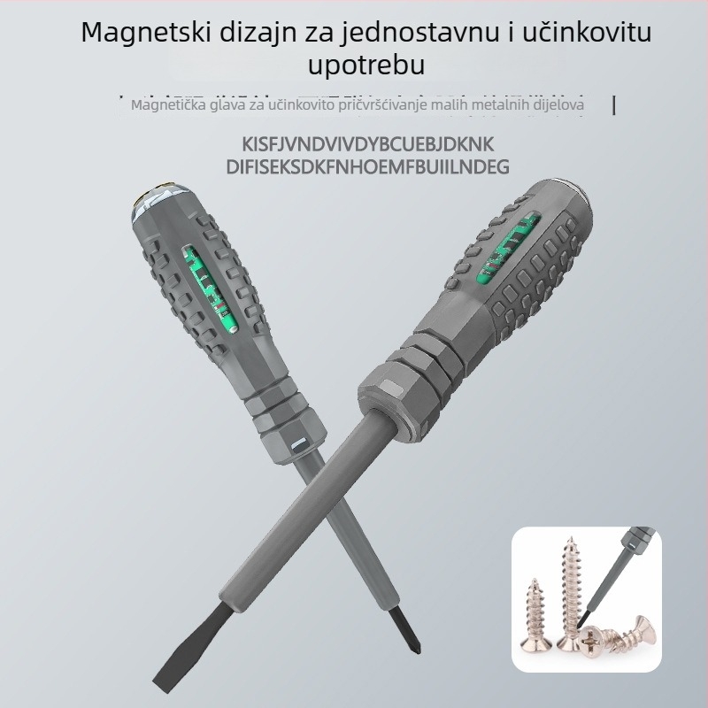 Yachi električni testni alat – Višenamjenski alat za elektrikare s plosnim i križnim bitovima, detekcija linije