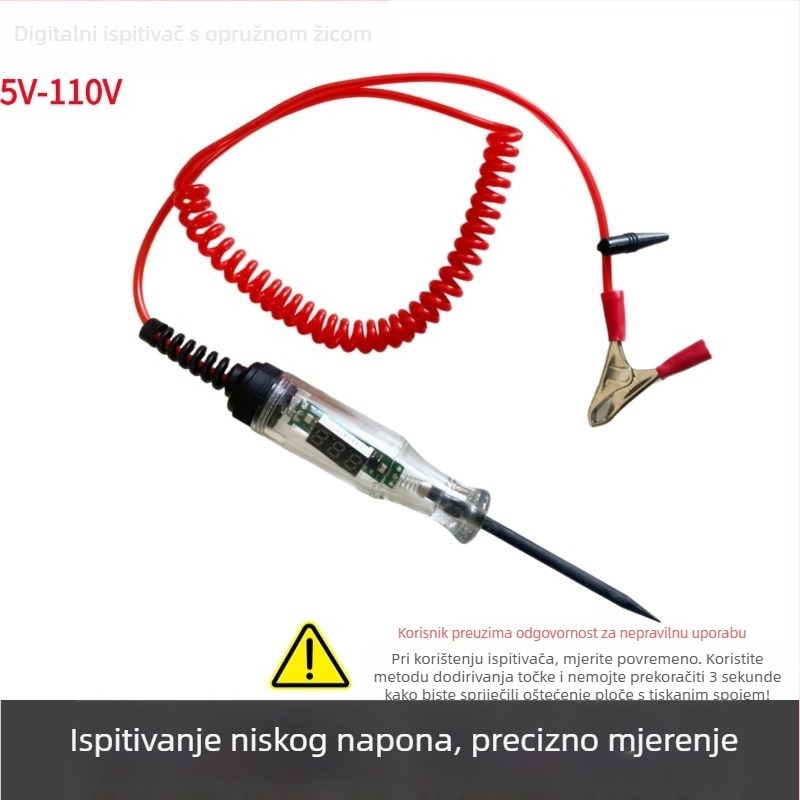 Tester napona s digitalnim zaslonom, univerzalni tester za PCB i automobil, 5V-120V