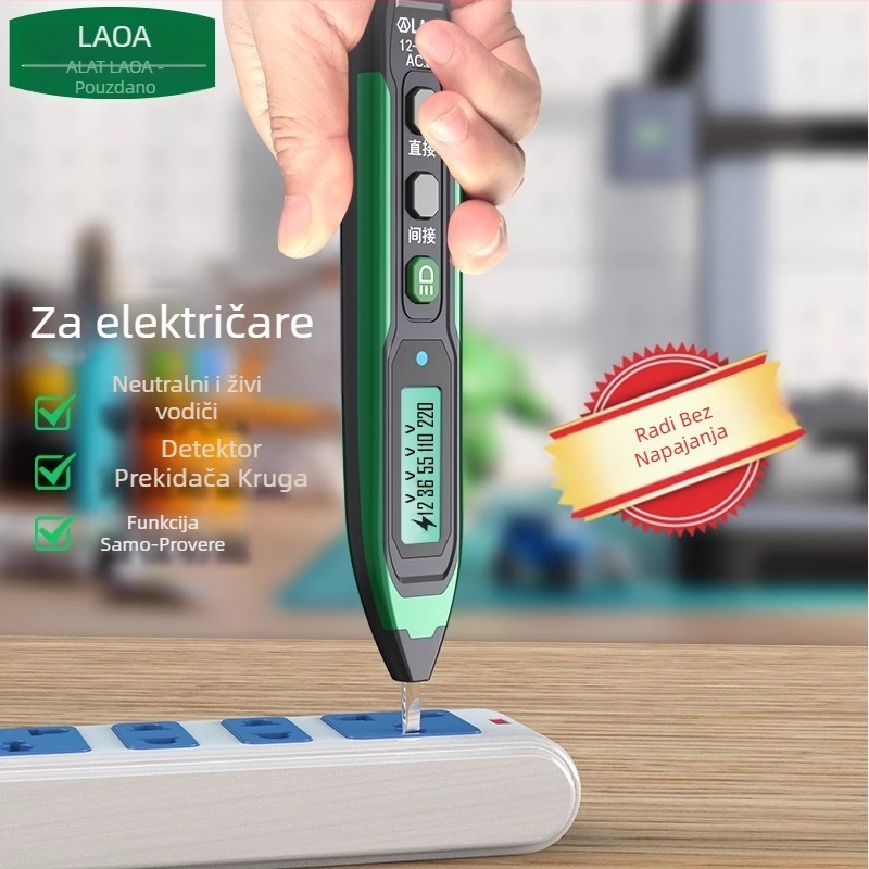 Old A Tools odvijač-tester napona s digitalnim zaslonom, induktivno mjerenje, za kućnu uporabu