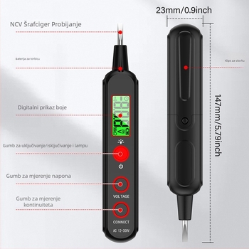 Nekontaktni tester napona s digitalnim zaslonom – profesionalni električarski alat