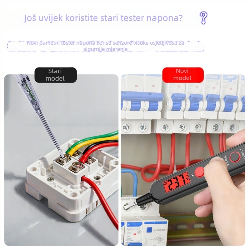 Nekontaktni tester napona s digitalnim zaslonom – profesionalni električarski alat
