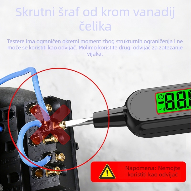 Nekontaktni tester napona s digitalnim zaslonom – profesionalni električarski alat