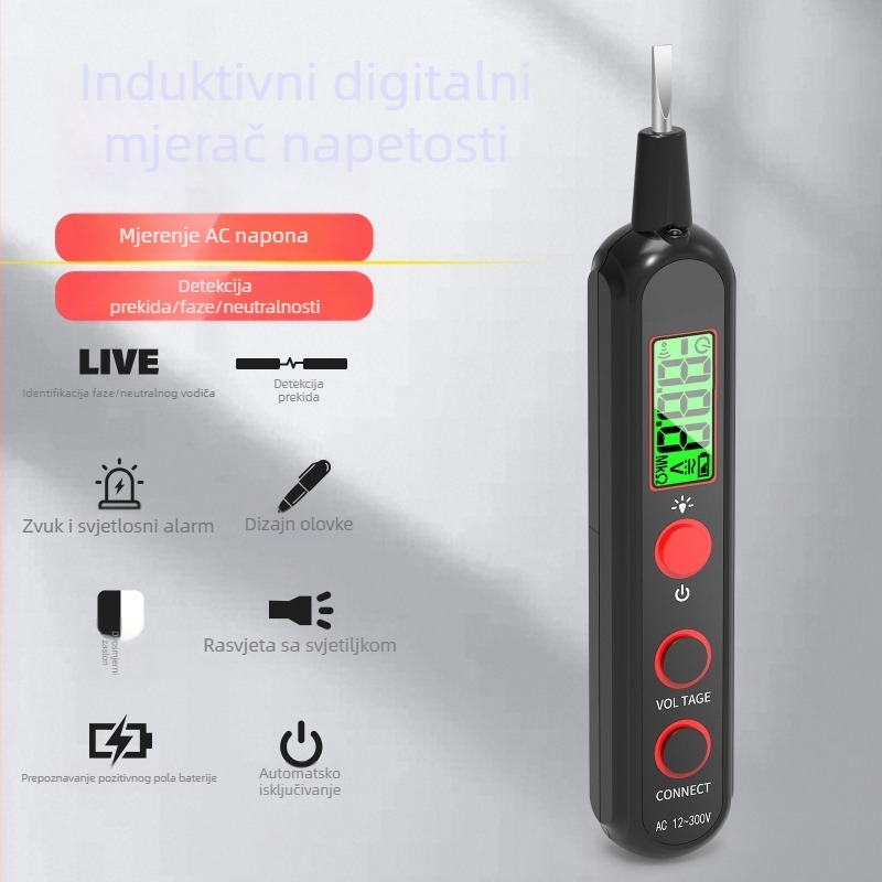Nekontaktni tester napona s digitalnim zaslonom – profesionalni električarski alat