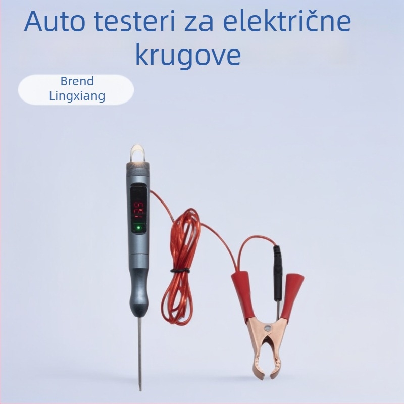Enjoy automobilski digitalni mjerač napona s zaslonom, za elektrikare, provjera krugova, dijagnostika pozitivnog/negativnog napona, 3–48V