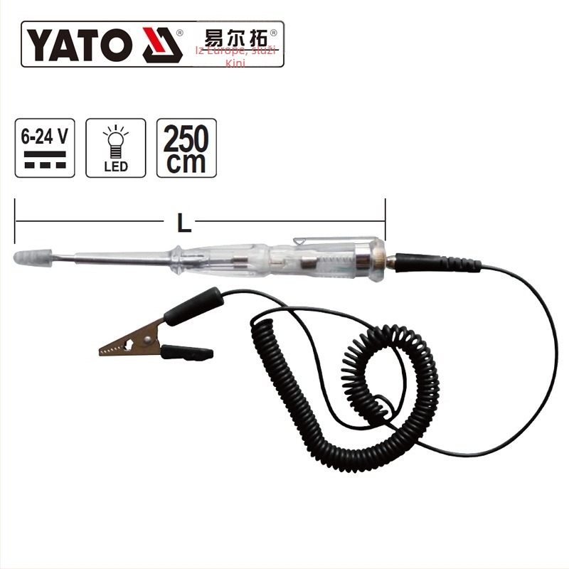 Yato Automobilski Tester Napona 6V-12V – Alat za Električne Sustave Vozila
