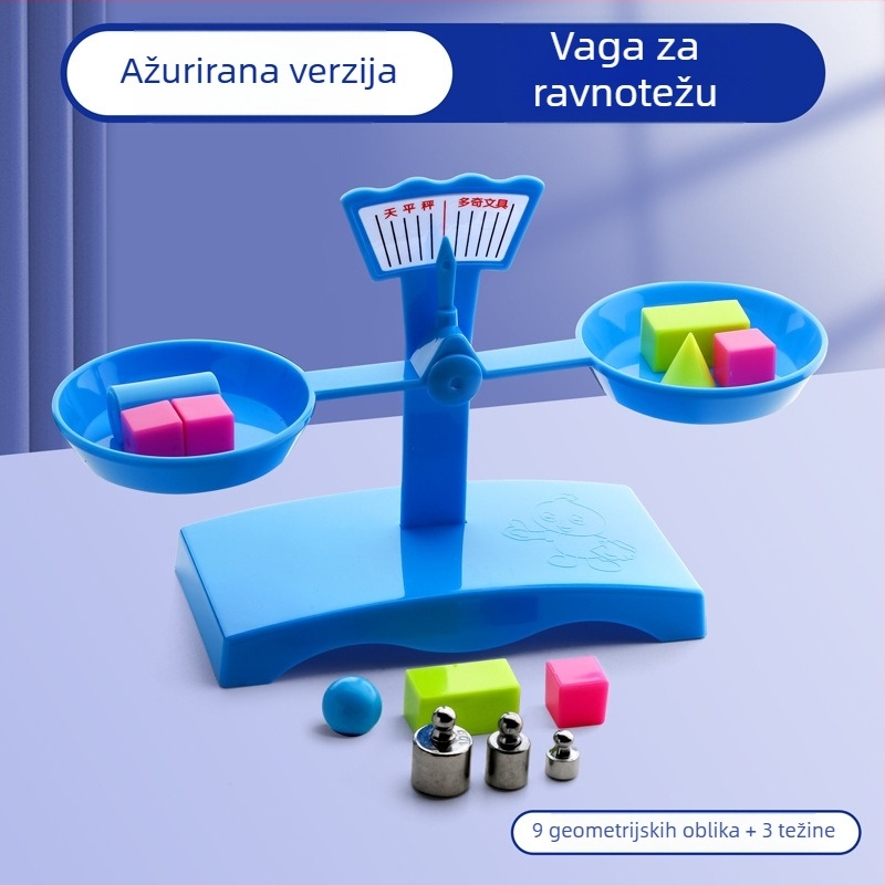 Edukativna vaga igračka za znanstvene pokuse – unaprijeđena verzija s alatom za učenje osam planeta; plastična konstrukcija; pogodna za uzrast 7–14 godina