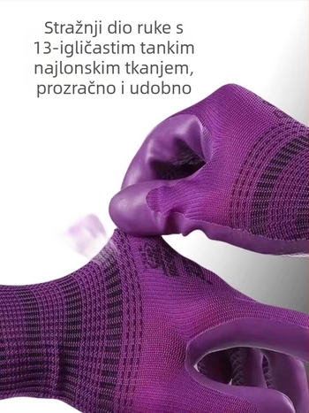 Xingyu A688 Rukavice za posao od lateksa s premazom na dlanu, protuklizne, otporne na habanje, za industrijsku proizvodnju i vrt