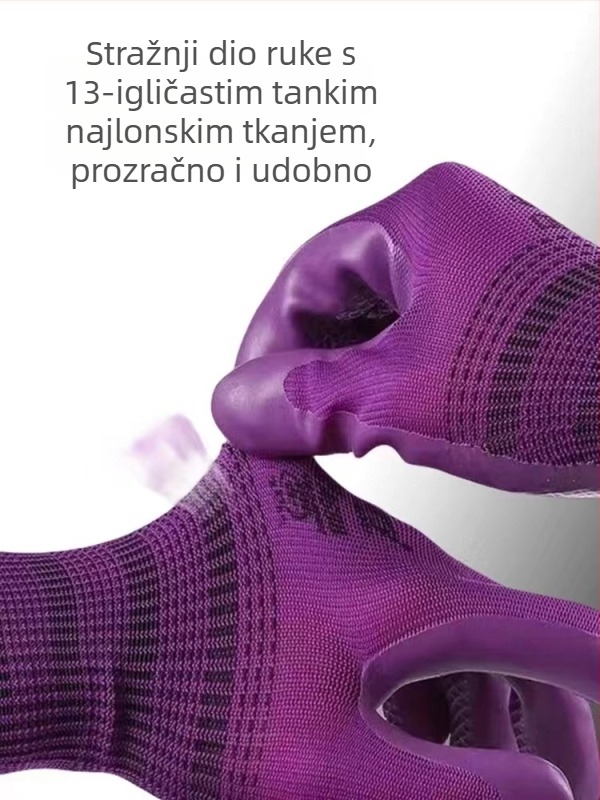 Xingyu A688 Rukavice za posao od lateksa s premazom na dlanu, protuklizne, otporne na habanje, za industrijsku proizvodnju i vrt