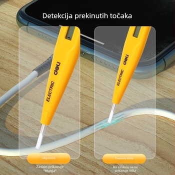 Deli Profesionalni tester kontinuiteta linije s digitalnim zaslonom