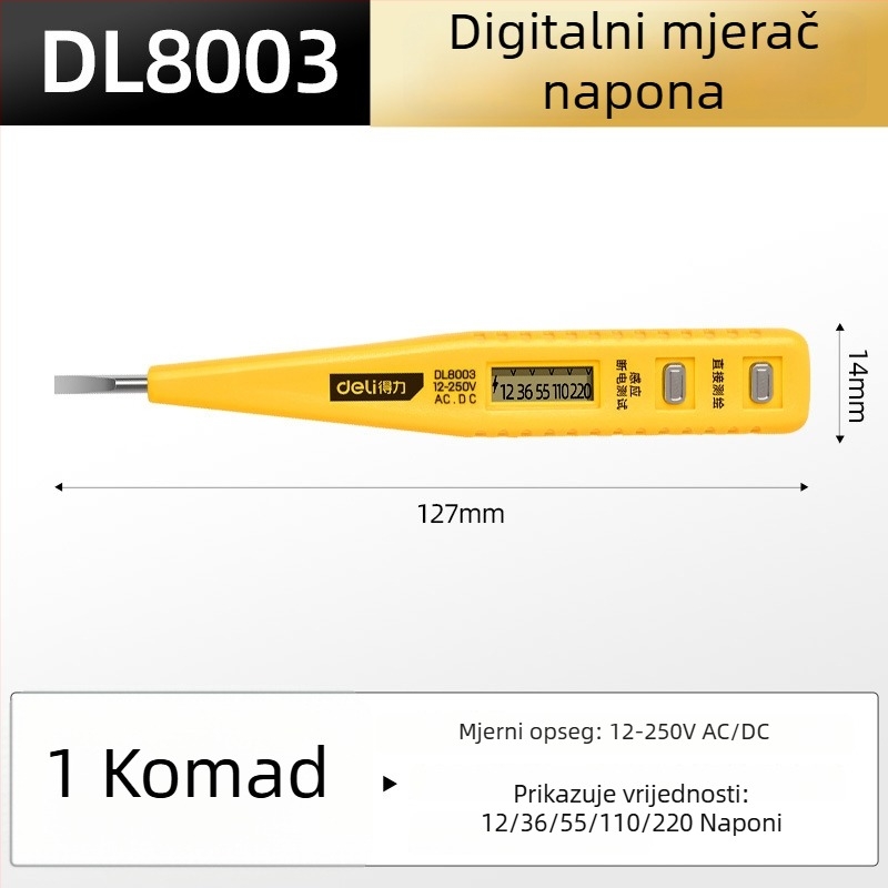 Deli Profesionalni tester kontinuiteta linije s digitalnim zaslonom