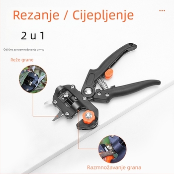 Alat za cijepanje voćaka i rezanje - visoko ugljično čelik, 0,48 kg, promjer reza 14 mm, ručka TPR