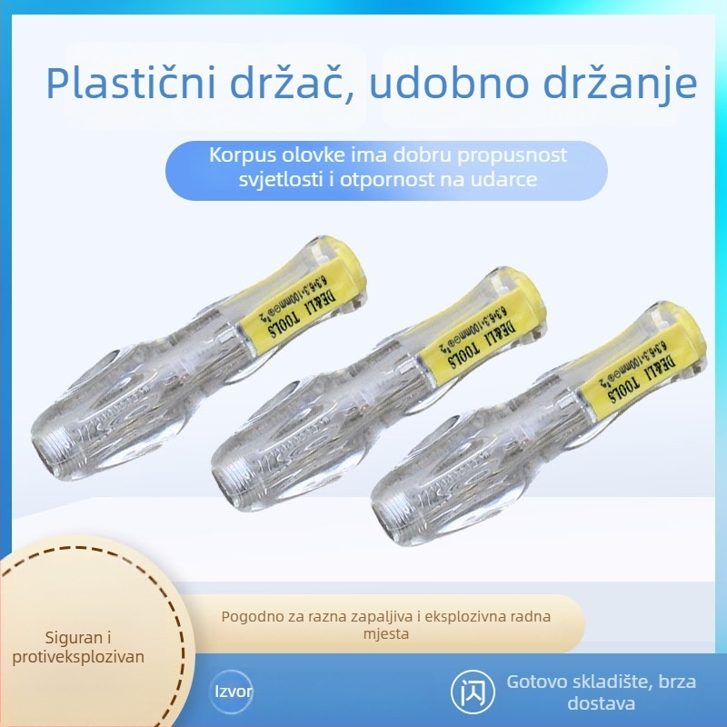 Eksplozijski otporan tester napona s vrhom od bakrene legure, anti-magnetni i bez iskri, za zapaljiva okruženja