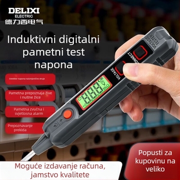 Voltomjer olovka tester sa senzorom, inteligentan, višefunkcionalan s digitalnim zaslonom i osvjetljenjem, 12-300V