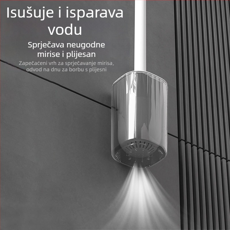 Set četkica za zahod s dugom drškom, zidna montaža, plast, Yang Gen