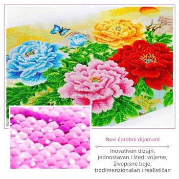 Set dijamantne slike: okrugli smolni dijamanti, motiv crtani/anime, križni šav, za dnevni boravak