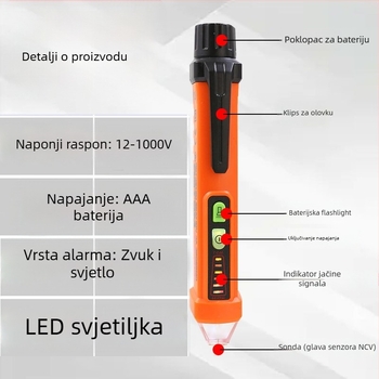 PM8908C ne dodirni tester napona s detekcijom prekida vodova, za kućnu upotrebu