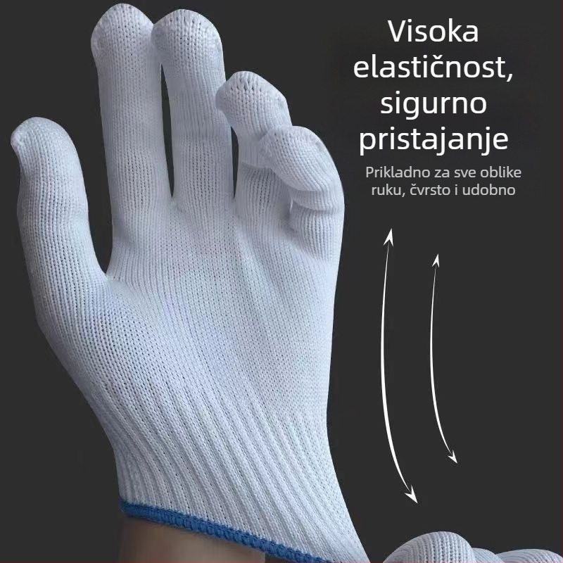 Zaštitne radne rukavice od pamučno-svilene pređe, pletene s 10 igala (Marka: Love and wear; Funkcija: Zaštita i otpornost na habanje; Opseg primjene: Zaštita; Težina: 1)