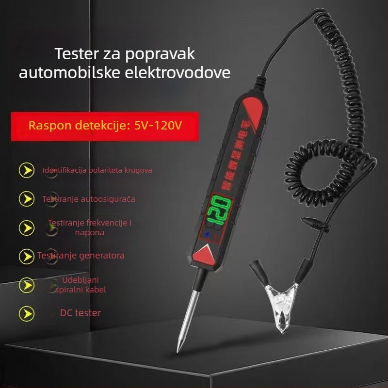 Automobilsko test pero s LED indikatorom i digitalnim zaslonom, 12V/24V/70V, otkrivanje krugova i osigurača