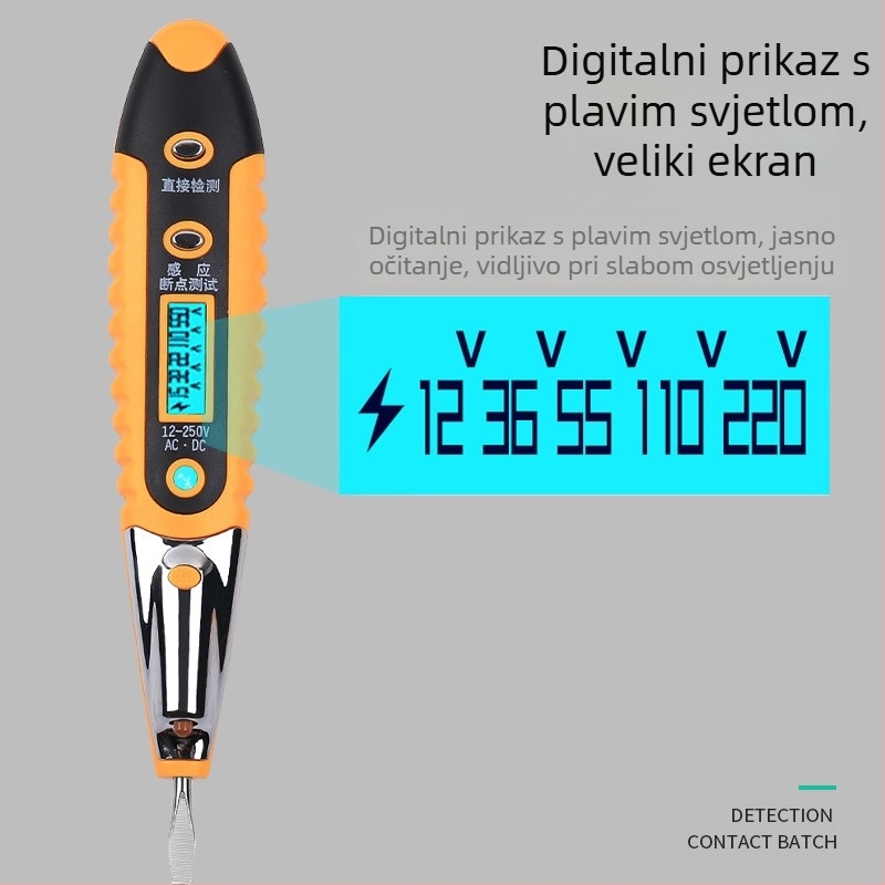 LED digitalni tester napona – električarski senzor, tester olovka za kućnu upotrebu, detekcija električnog kruga