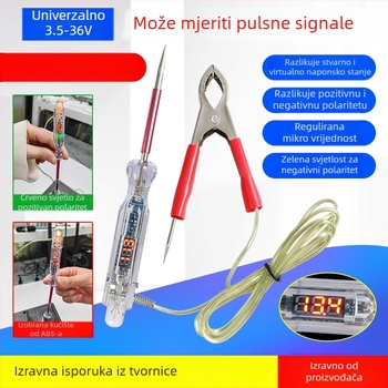 Automobilsko električno testno pero s LED indikatorom, višenamjenska detekcija signala brzine i indukcije krutog osovinskog, raspon 3-48V
