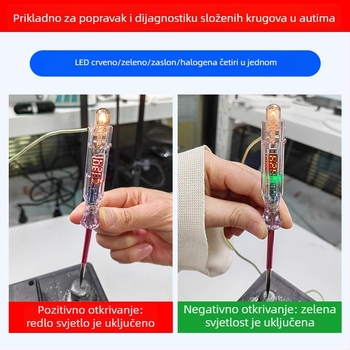 Automobilsko električno testno pero s LED indikatorom, višenamjenska detekcija signala brzine i indukcije krutog osovinskog, raspon 3-48V
