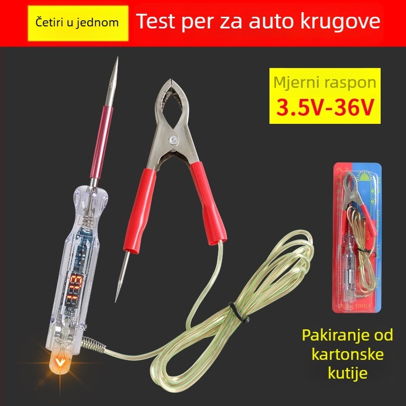 Automobilsko električno testno pero s LED indikatorom, višenamjenska detekcija signala brzine i indukcije krutog osovinskog, raspon 3-48V