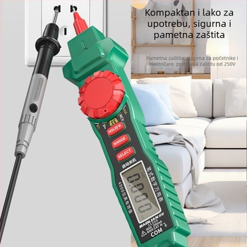 Multimetar tip olovke s HD zaslonom, zaštita od pregrijavanja, senzor prekida za električare