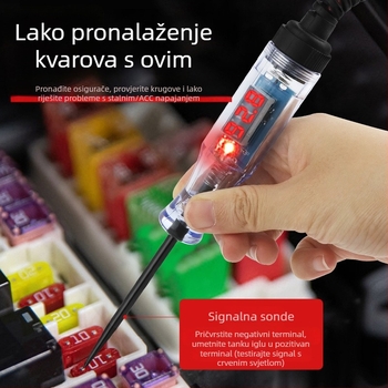 Automobilsko testno pero s digitalnim zaslonom, 5-120V, provjera električnih krugova