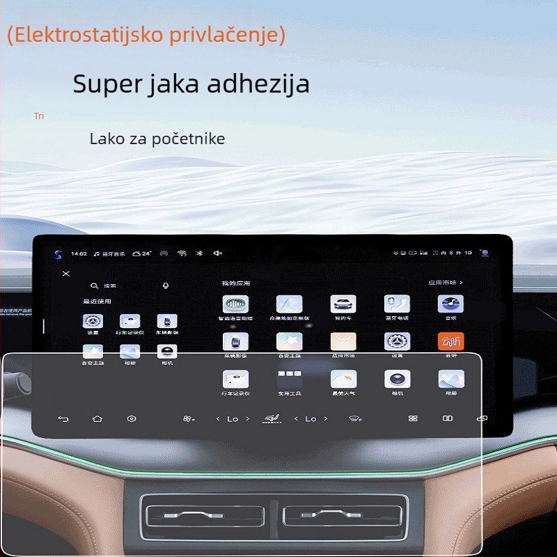 TPU unutarnja zaštitna folija za Toyota ploču s navigacijskim zaslonom — jednoplazno oblikovanje, otpornost na visoke i niske temperature, otpornost na ogrebotine i habanje, otporno na otiske prstiju