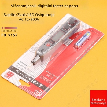 Peon Fo-9157 Višenamjenski električni tester s digitalnim zaslonom, testom kontinuitete i odvijačem – za kućnu upotrebu