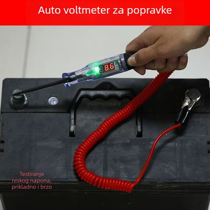 Automobilsko LED digitalno testno pero za električne krugove, profesionalna upotreba, 6–24V