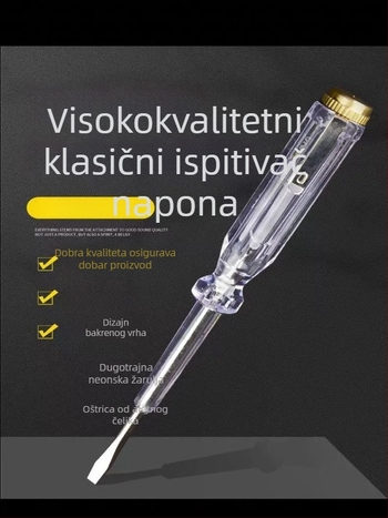 Tester napona za električare, kontaktni tester s klipom