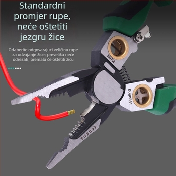 Neutral marka električarske štipalice za skidanje izolacije s integriranim testerom napona, višenamjenske