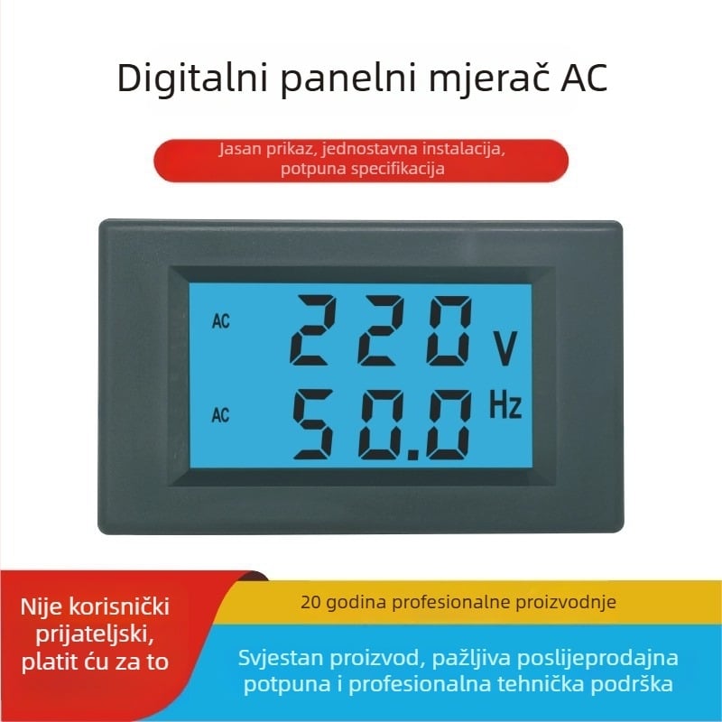 D85-2042 LCD mjerač napona i struje s mjerenjem frekvencije, model SK85-2SL