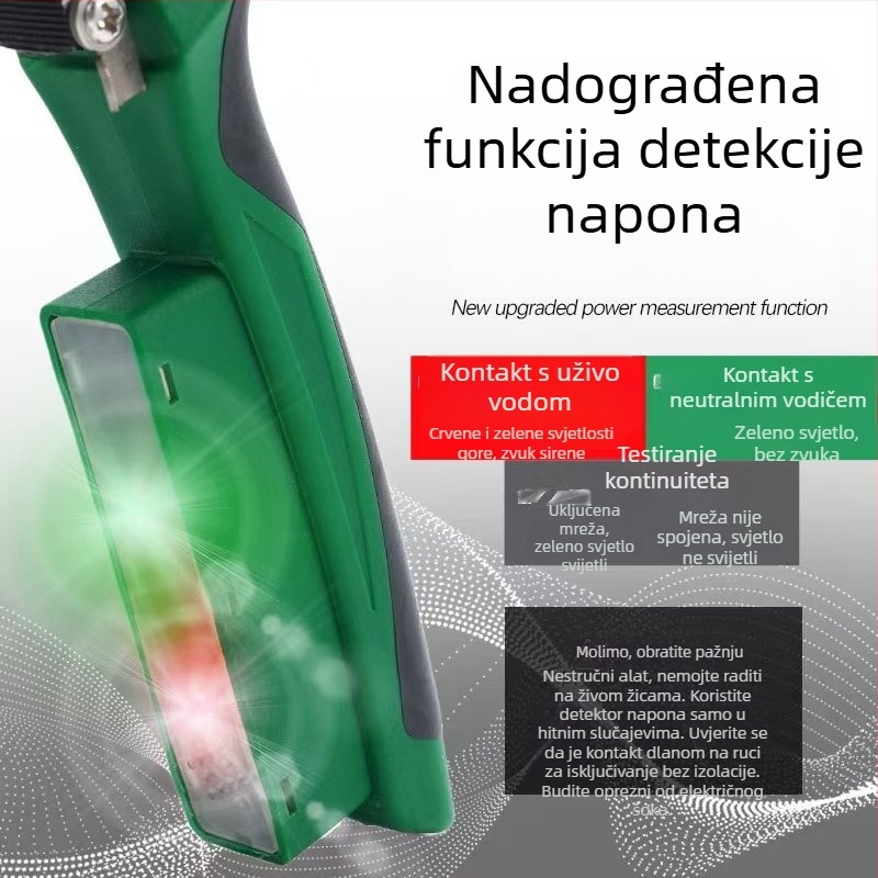 8-u-1 višenamjenska električarska klešta s testerom napona za skidanje izolacije, rezanje i vuču kablova