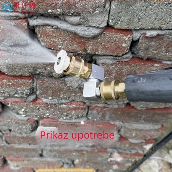 Pistol za visoki tlak s brzim spojem 1/4, 360° rotirajući zglob; konstrukcija od aluminija, bakra i nehrđajućeg čelika; maksimalni tlak vode 100 kg