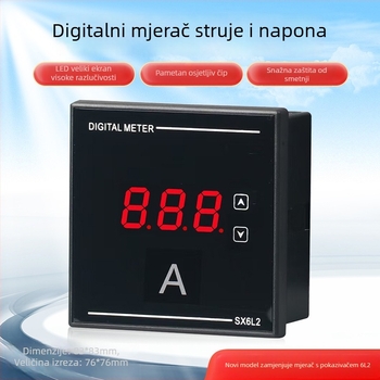 HT 6L2 Digitalni mjerač struje i napona za AC s mjerenjem frekvencije, 220-380V