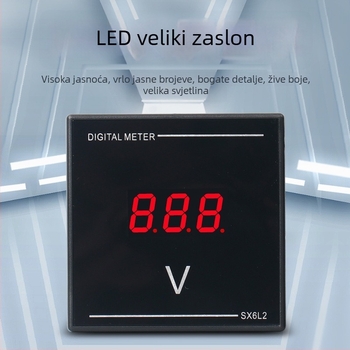 HT 6L2 Digitalni mjerač struje i napona za AC s mjerenjem frekvencije, 220-380V
