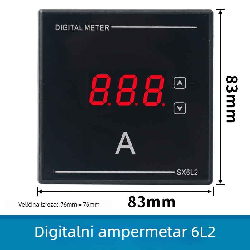 HT 6L2 Digitalni mjerač struje i napona za AC s mjerenjem frekvencije, 220-380V