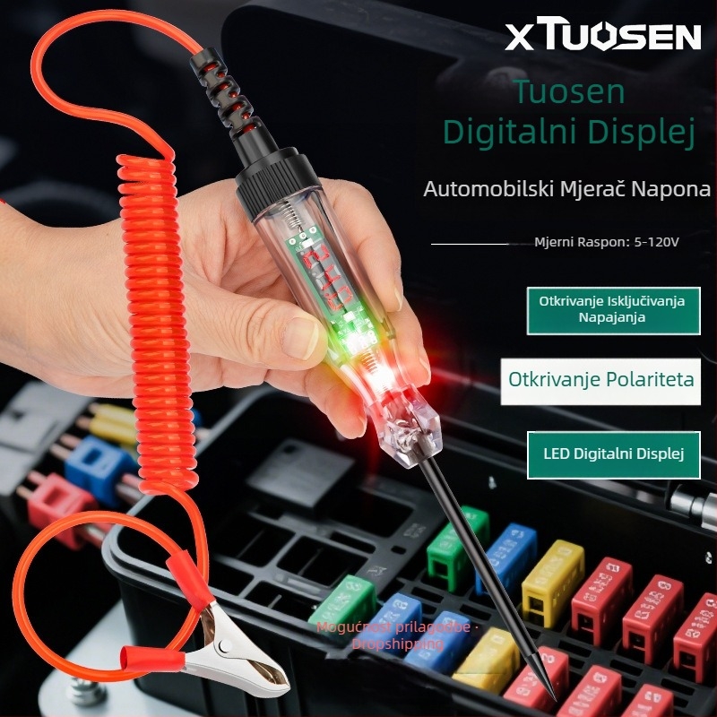 Xtuosen električno testno pero s digitalnim zaslonom, višefunkcijski tester krugova