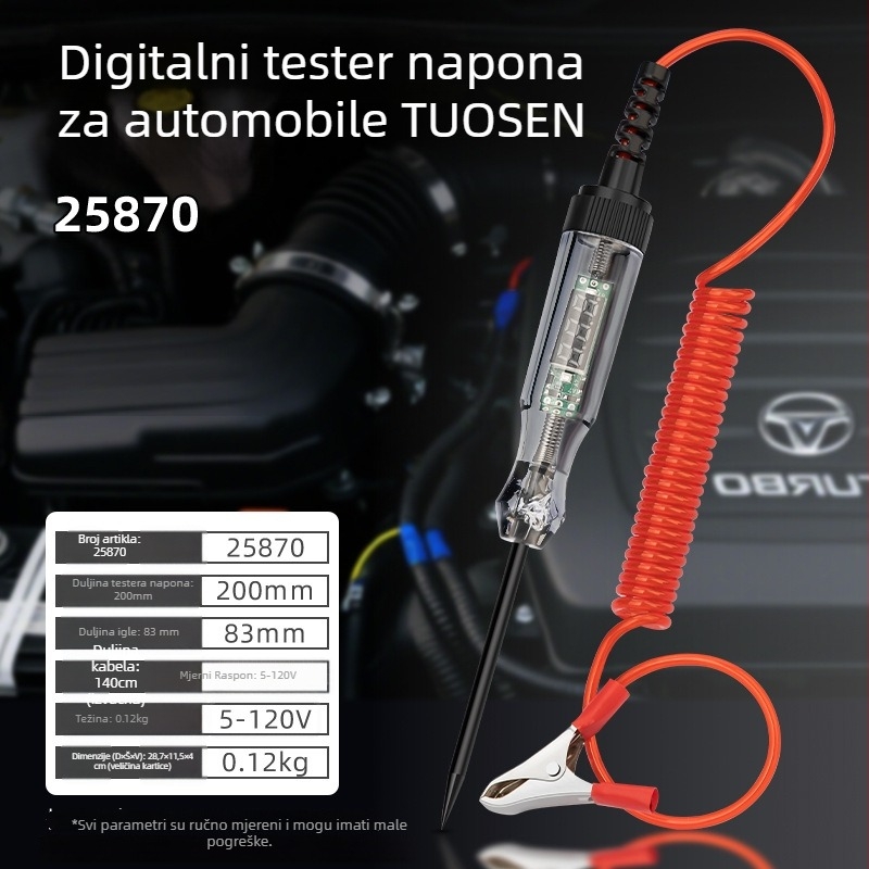 Xtuosen električno testno pero s digitalnim zaslonom, višefunkcijski tester krugova