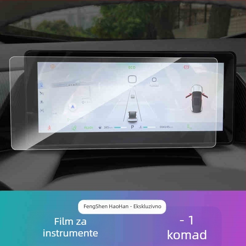 Staklena zaštita za središnji zaslon navigacije Dongfeng Fengshen — monolitna konstrukcija, površina otporna na otiske prstiju