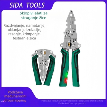 Star električarske kliješta za skidanje izolacije žica – igličasti vrh, višenamjenski, mjerenje električnih parametara, težina 0.255 kg