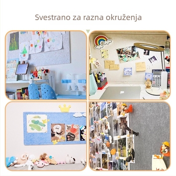 Filc naljepnice za zid, filc zidna fotografija, ploča za obavijesti od filca koja ne oštećuje zid, pozadinska zidna dekoracija
