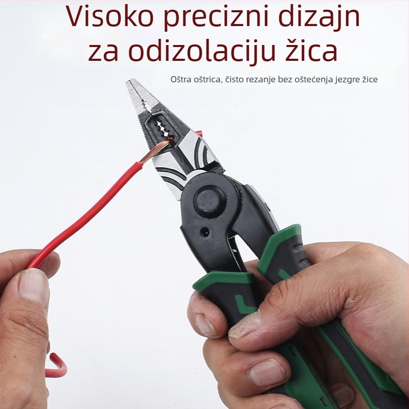 6-u-1 kliješta s izmjenjivim glavama za elektrikare — višeglave kliješte, odstranjivač izolacije, škare za lim