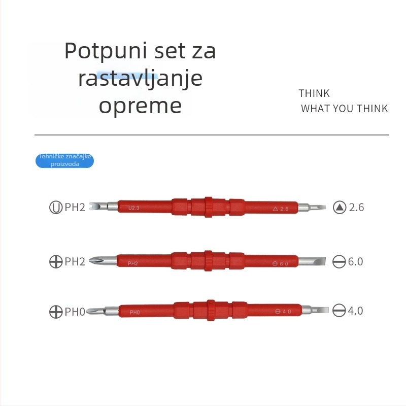 MYJ 5-u-1 izolirani odvijač set s magnetskim vrhovima od Cr-V čelika za održavanje električnih uređaja visokog napona